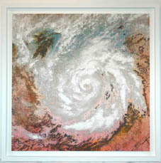 Katarina Hallback Monnier - Whirlwind in blue and pink 125 x 125 cm mixed media sur papier 2007 Katarina Hallback Monnier - Whirlwind in blue and pink 125 x 125 cm mixed media sur papier 2007