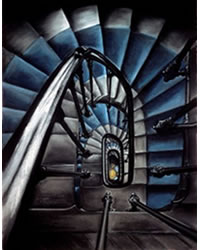 Judit JOZSA - L'escalier, 50x65, 2004, pastel Judit JOZSA - L'escalier, 50x65, 2004, pastel
