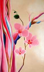 Ludovic HERSAN - Orchidées - 2008, huile sur medium, 40x65cm Ludovic HERSAN - Orchidées - 2008, huile sur medium, 40x65cm