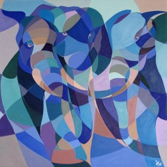 Lara Meissirel - Trio - 2008 - 80 x 80 cm - Huile sur toile Lara Meissirel - Trio - 2008 - 80 x 80 cm - Huile sur toile