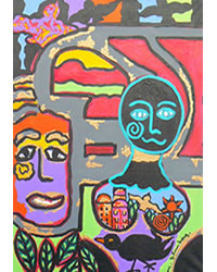 max blumberg - Albina, 50x70 cms, 2009, acrylique sur toilr max blumberg - Albina, 50x70 cms, 2009, acrylique sur toilr