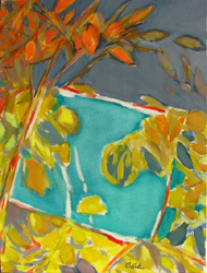 Bernard, Marie COLLET - Carré vert. 40 x 30 cm. 2008. Huile sur toile Bernard, Marie COLLET - Carré vert. 40 x 30 cm. 2008. Huile sur toile