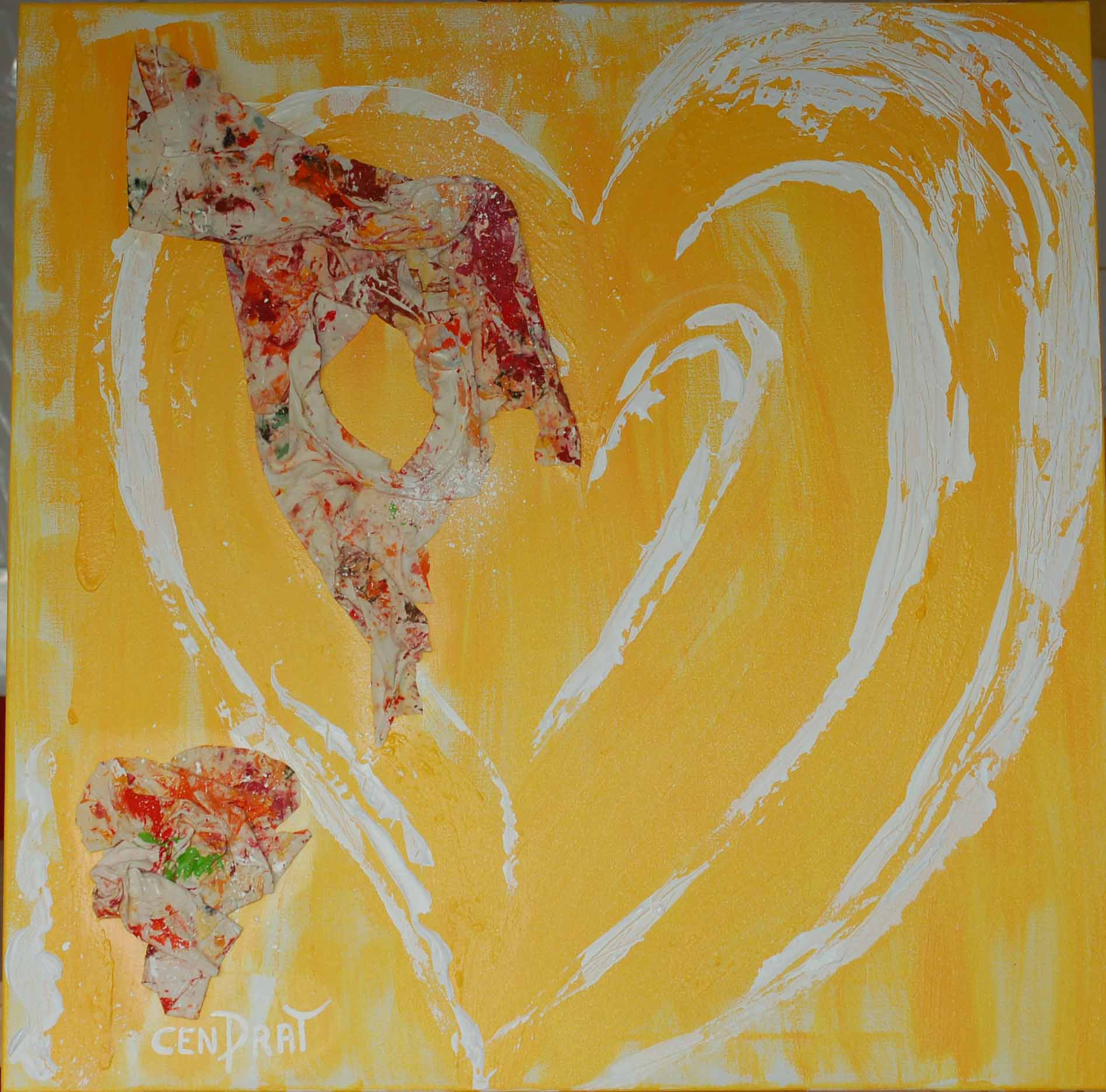 . CENPRAT - Au coeur d'Or, 90 x 90, mai 2006, acrylique sur toile . CENPRAT - Au coeur d'Or, 90 x 90, mai 2006, acrylique sur toile