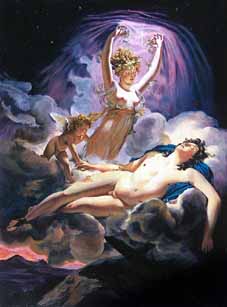 Christian DENECHAUD - Aurore et Céphale, 40x50, huile Christian DENECHAUD - Aurore et Céphale, 40x50, huile