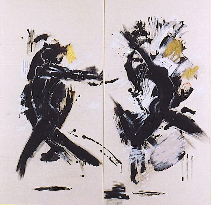 francisca ALCANTARA - ecritures-danse dityque 120x120 2004 encres francisca ALCANTARA - ecritures-danse dityque 120x120 2004 encres