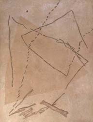JEAN-JACQUES LAPOIRIE - Ballade 1, 130x10 cm 2003 Bois agglom?r? grav? et peint JEAN-JACQUES LAPOIRIE - Ballade 1, 130x10 cm 2003 Bois agglom?r? grav? et peint