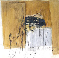 Ghislaine THOMAS - sans titre 80/80cm 2004 technique mixte goudrons marouflage papiers Ghislaine THOMAS - sans titre 80/80cm 2004 technique mixte goudrons marouflage papiers