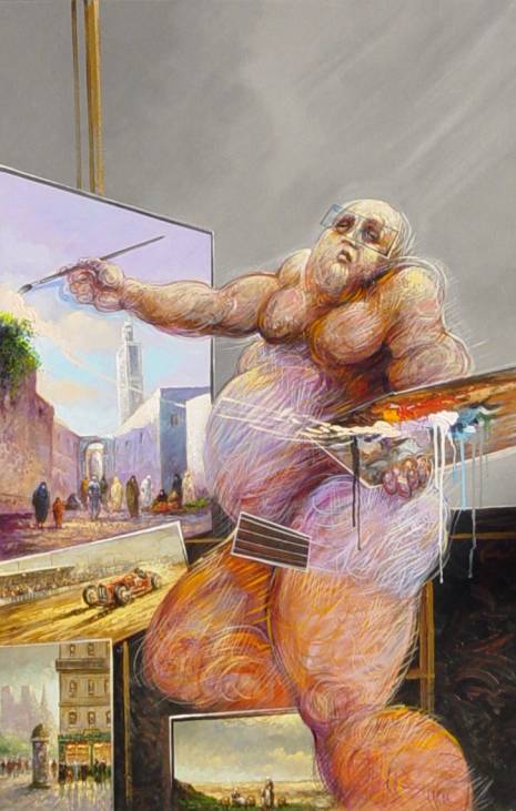 Marc CASTELLO - Prisme pictural- 80x115 -Acrylic/carton Marc CASTELLO - Prisme pictural- 80x115 -Acrylic/carton