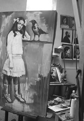 NATACHA DE BRADKE - Suzanne, 96X162cm, 2005, huile sur toile. NATACHA DE BRADKE - Suzanne, 96X162cm, 2005, huile sur toile.