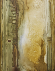 KARINE GIL ESTEBAN - Ocre, 130 X 97, 2005, acrylique mixte sur toile KARINE GIL ESTEBAN - Ocre, 130 X 97, 2005, acrylique mixte sur toile