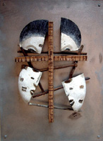 Jean Baptiste CASALTA - Scarifications-Ht75xLg55 - 2002 - Composition bois et m?taux - Support acier galvanis Jean Baptiste CASALTA - Scarifications-Ht75xLg55 - 2002 - Composition bois et m?taux - Support acier galvanis
