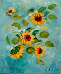 ODILE BERNOT - Harmonie rose et bleu,73x60 cm,09 2004,huile sur toile ODILE BERNOT - Harmonie rose et bleu,73x60 cm,09 2004,huile sur toile