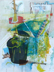 david CHEVALEYRIAS - Bac ? sable, 130*97cm, acrylique sur toile david CHEVALEYRIAS - Bac ? sable, 130*97cm, acrylique sur toile