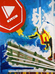 david CHEVALEYRIAS - Stop, 130*97cm, acrylique sur toile david CHEVALEYRIAS - Stop, 130*97cm, acrylique sur toile