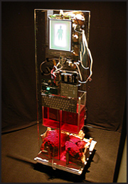 Phillip ROBERT - Vertebral Gravity, 44x48x140cm, 2005, Constructions electronique et informatique multimatériaux Phillip ROBERT - Vertebral Gravity, 44x48x140cm, 2005, Constructions electronique et informatique multimatériaux