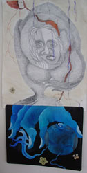 Margalit BERRIET - transparent bubble Graphite/huile/ink on paper + x-ray 2004 Margalit BERRIET - transparent bubble Graphite/huile/ink on paper + x-ray 2004