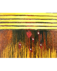 SYLVIA BURGOA - Dernier Appel / 0.50 m x 0.40 m / Juin 2005 / Mixte Huile, Collages Métal SYLVIA BURGOA - Dernier Appel / 0.50 m x 0.40 m / Juin 2005 / Mixte Huile, Collages Métal