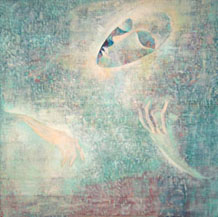 MARCEL GROSARU - CALOIAN - Effleurement, 100x100cm, 1998/2000, Technique mixte sur toile - Composition tournante MARCEL GROSARU - CALOIAN - Effleurement, 100x100cm, 1998/2000, Technique mixte sur toile - Composition tournante