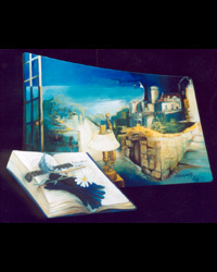 Chantal DISLAIRE-ALEXANDRE - Un soir à Duras, 90x75 cm, 1999, Structurelle, huile sur toile Chantal DISLAIRE-ALEXANDRE - Un soir à Duras, 90x75 cm, 1999, Structurelle, huile sur toile