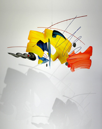 CARLO WIELAND - Aérial #33, sculpture mobile, métal polychrome, 80 cm x H 51 cm CARLO WIELAND - Aérial #33, sculpture mobile, métal polychrome, 80 cm x H 51 cm