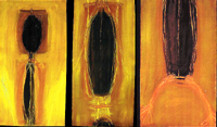 emmanuelle reynaud - Homme 3 panneaux de 60x40 gouache sur papier emmanuelle reynaud - Homme 3 panneaux de 60x40 gouache sur papier