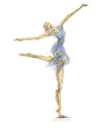 LYDIE VANDENBUSSCHE - La Chamade, 39x49, 2005, crayon, craie, aquarelle LYDIE VANDENBUSSCHE - La Chamade, 39x49, 2005, crayon, craie, aquarelle