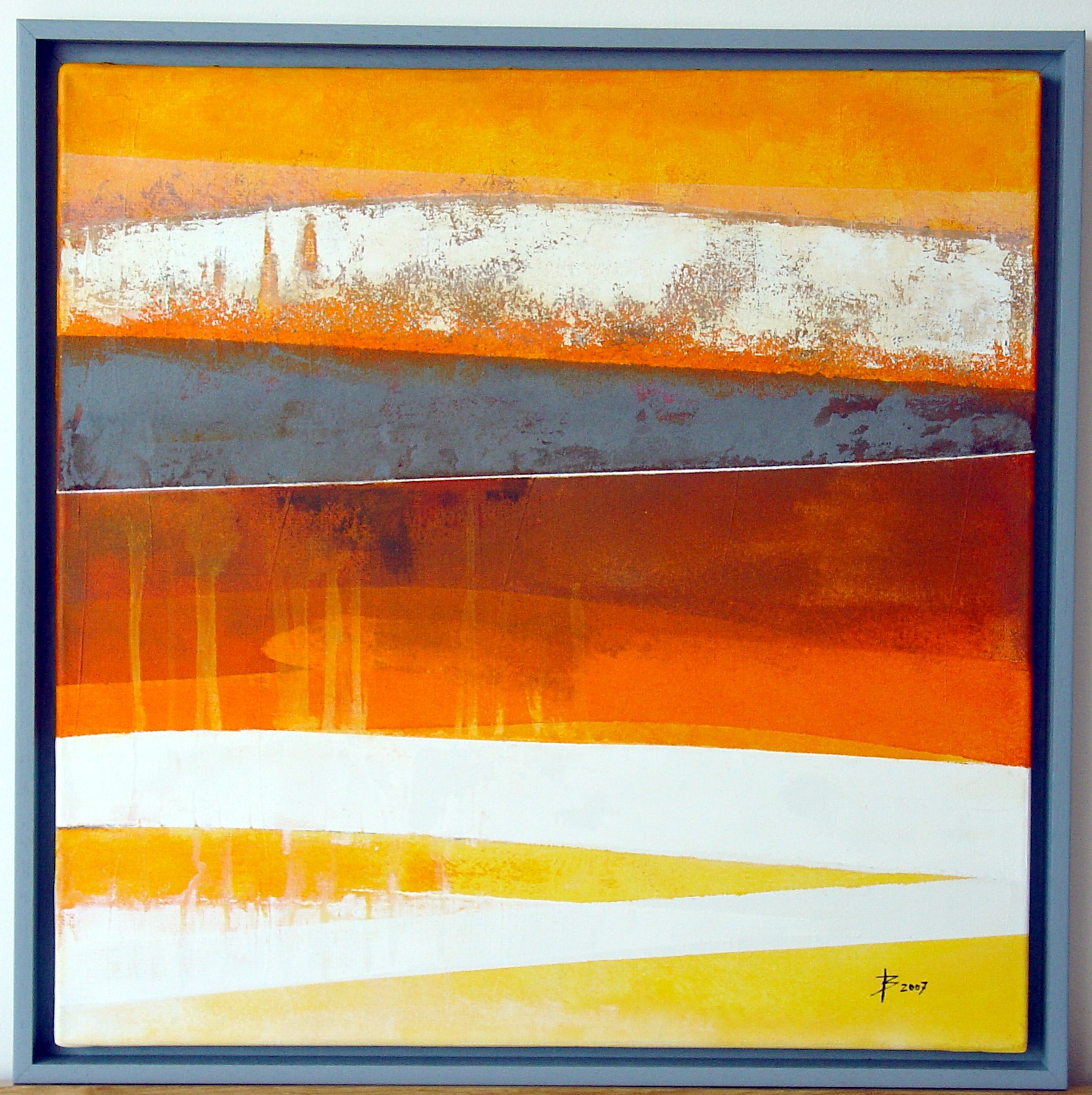 AGNES BRESSLER - DESERT 50 x50 , 2007 acrylique et sable AGNES BRESSLER - DESERT 50 x50 , 2007 acrylique et sable