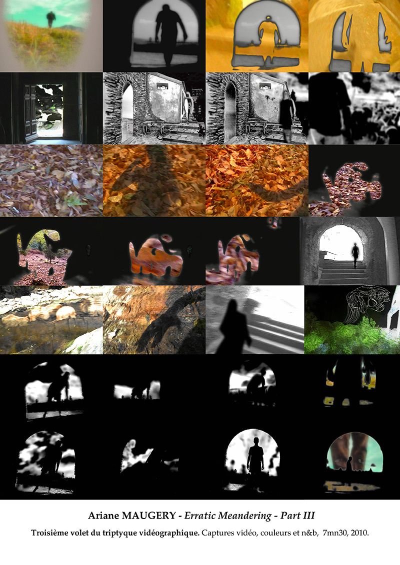 ARIANE MAUGERY - Erratic Meandering Part III, captures vidéographiques, vidéo monobande couleurs et n&blc, 2010 ARIANE MAUGERY - Erratic Meandering Part III, captures vidéographiques, vidéo monobande couleurs et n&blc, 2010