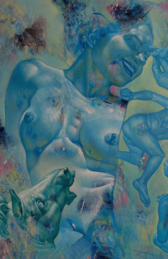 Adalberto Miguez - Equidermis II (détail) 2011- huile sur toile Adalberto Miguez - Equidermis II (détail) 2011- huile sur toile