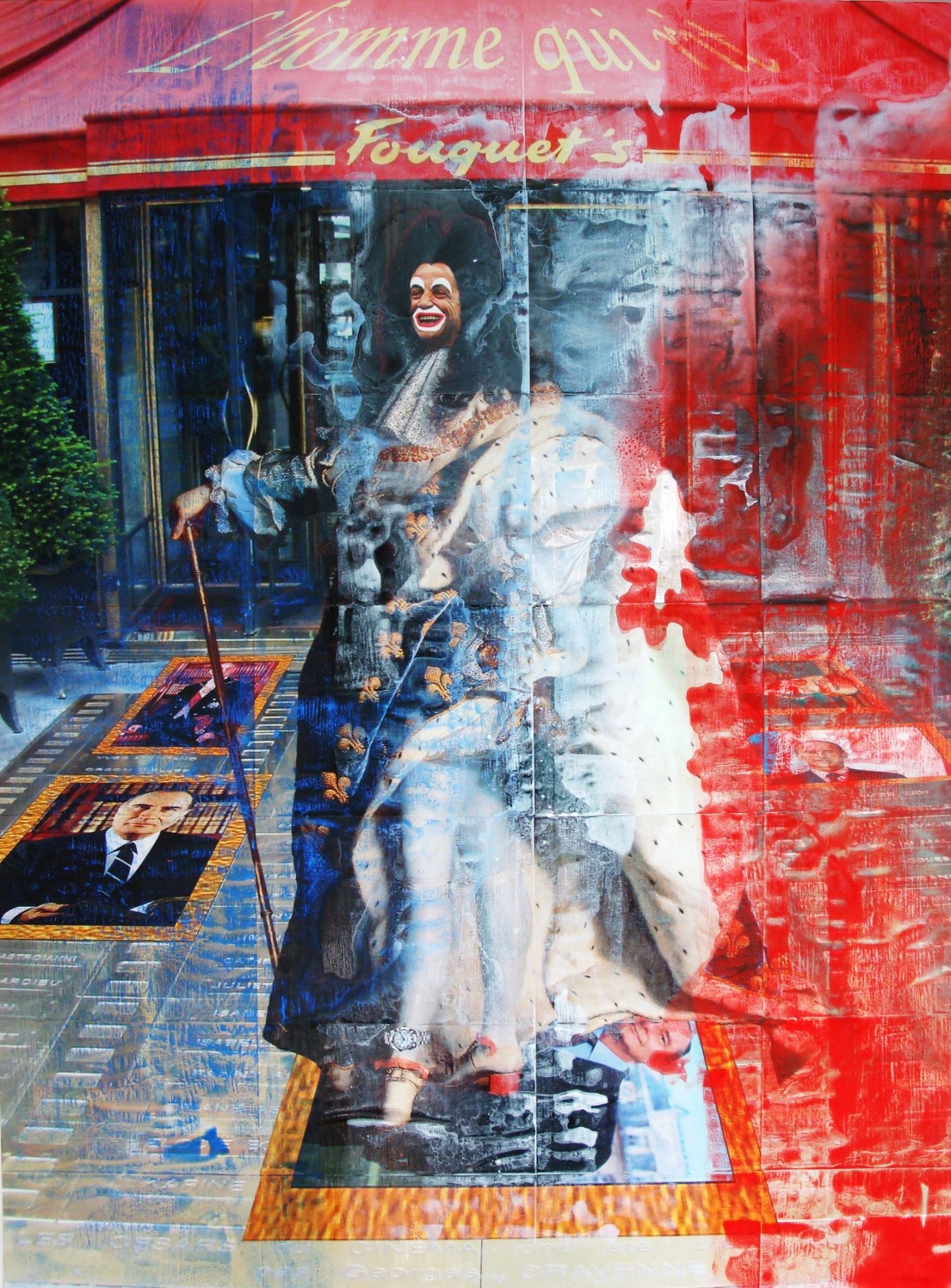 Alain BOUTHIER - L'Homme qui Rit (Acrylique + photo + collage 130x97cm 2009) Alain BOUTHIER - L'Homme qui Rit (Acrylique + photo + collage 130x97cm 2009)