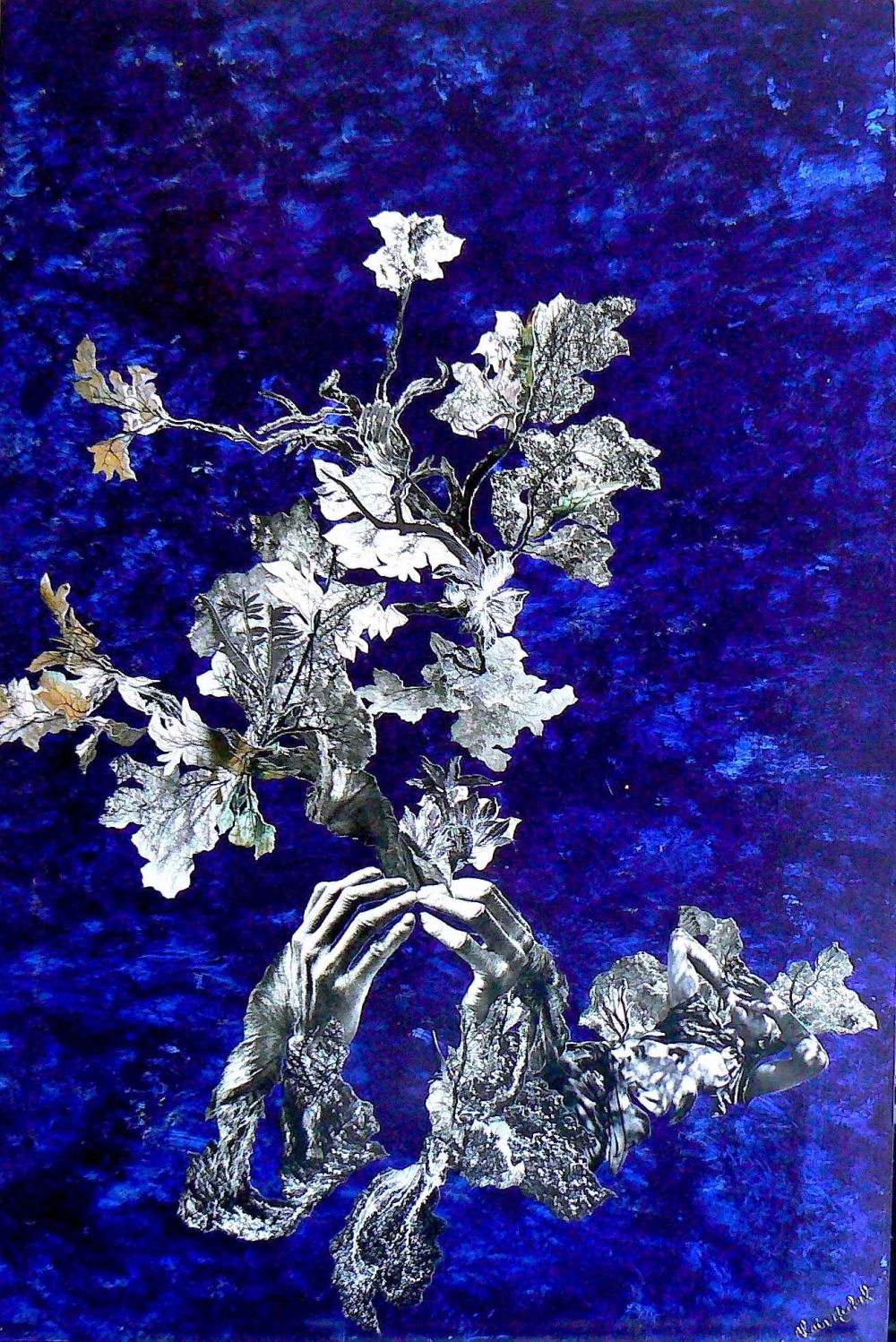 Alain Michel - Métamorphose (80x 80), collage sur carton Alain Michel - Métamorphose (80x 80), collage sur carton