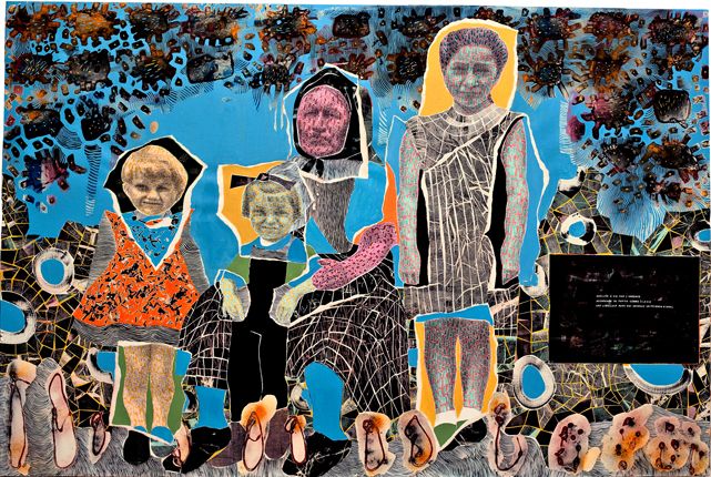 Aleksandra Sasha Lopatic - Lettre à la vie, 130 x 200cm,2011,technique mixte et collage sur toile Aleksandra Sasha Lopatic - Lettre à la vie, 130 x 200cm,2011,technique mixte et collage sur toile