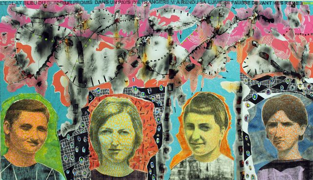 Aleksandra Sasha Lopatic - Lettre au rêve, 120 x 200cm, 2011, technique mixte et collage sur toil Aleksandra Sasha Lopatic - Lettre au rêve, 120 x 200cm, 2011, technique mixte et collage sur toil