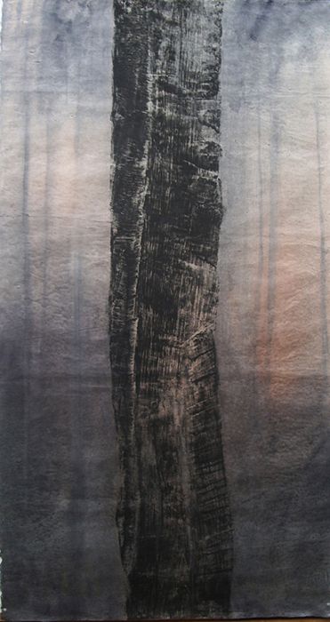 Alix de Massy - Ecarts 1- huile et pastel sur papier japon - 30 x 69 cm Alix de Massy - Ecarts 1- huile et pastel sur papier japon - 30 x 69 cm