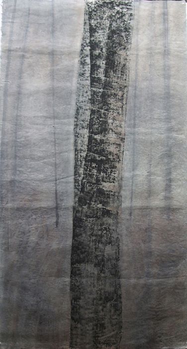 Alix de Massy - Ecarts 2 - huile et pastel sur papier japon - 30 x 69 cm Alix de Massy - Ecarts 2 - huile et pastel sur papier japon - 30 x 69 cm