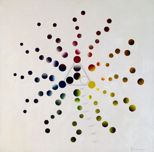 André LEMONNIER - Fragmentation d'un cercle chromatique. Huile sur toile. Centre Pompidou MNAM. André LEMONNIER - Fragmentation d'un cercle chromatique. Huile sur toile. Centre Pompidou MNAM.