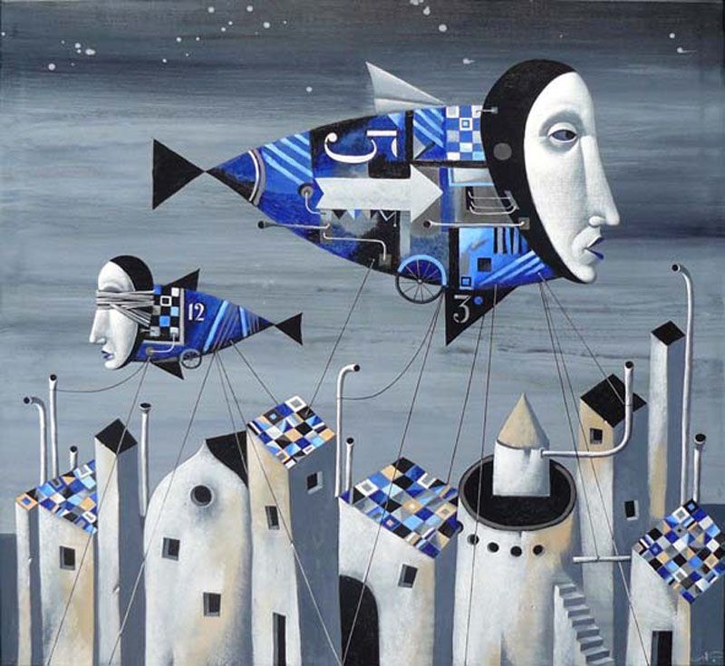 Andreï KHALIPINE - La poule noire, acrylique 2011 Andreï KHALIPINE - La poule noire, acrylique 2011