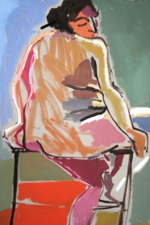 Anne-Marie Bavoux - De dos - 2011 - Gouache sur papier Anne-Marie Bavoux - De dos - 2011 - Gouache sur papier