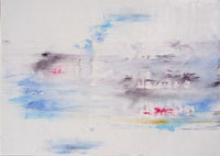 Anne-Sophie PIETRI - Apesanteur 2, 70x50, 2009, enduits de chaux ferrés, pigments naturels Anne-Sophie PIETRI - Apesanteur 2, 70x50, 2009, enduits de chaux ferrés, pigments naturels