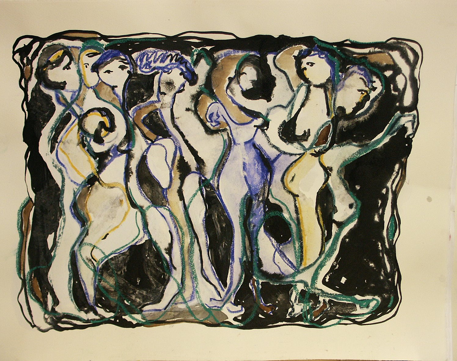 martine BAIJOT - Rosée de la mer 100x80 toile Pigment glacis martine BAIJOT - Rosée de la mer 100x80 toile Pigment glacis