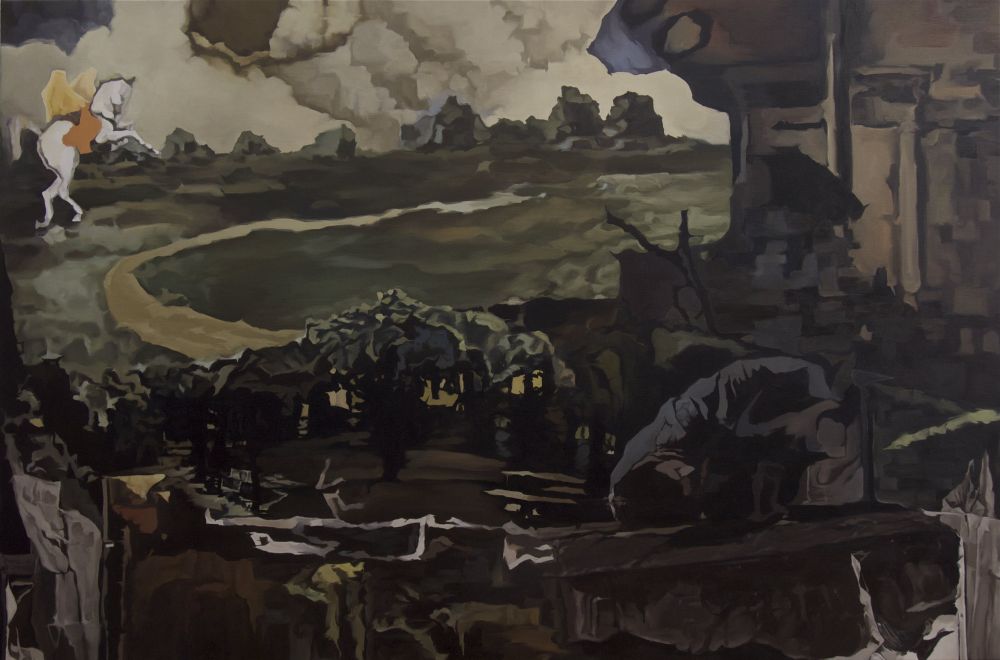 Barbara NAVI - Les miettes, huile sur toile, 162 x 130 cm, 2008 Barbara NAVI - Les miettes, huile sur toile, 162 x 130 cm, 2008