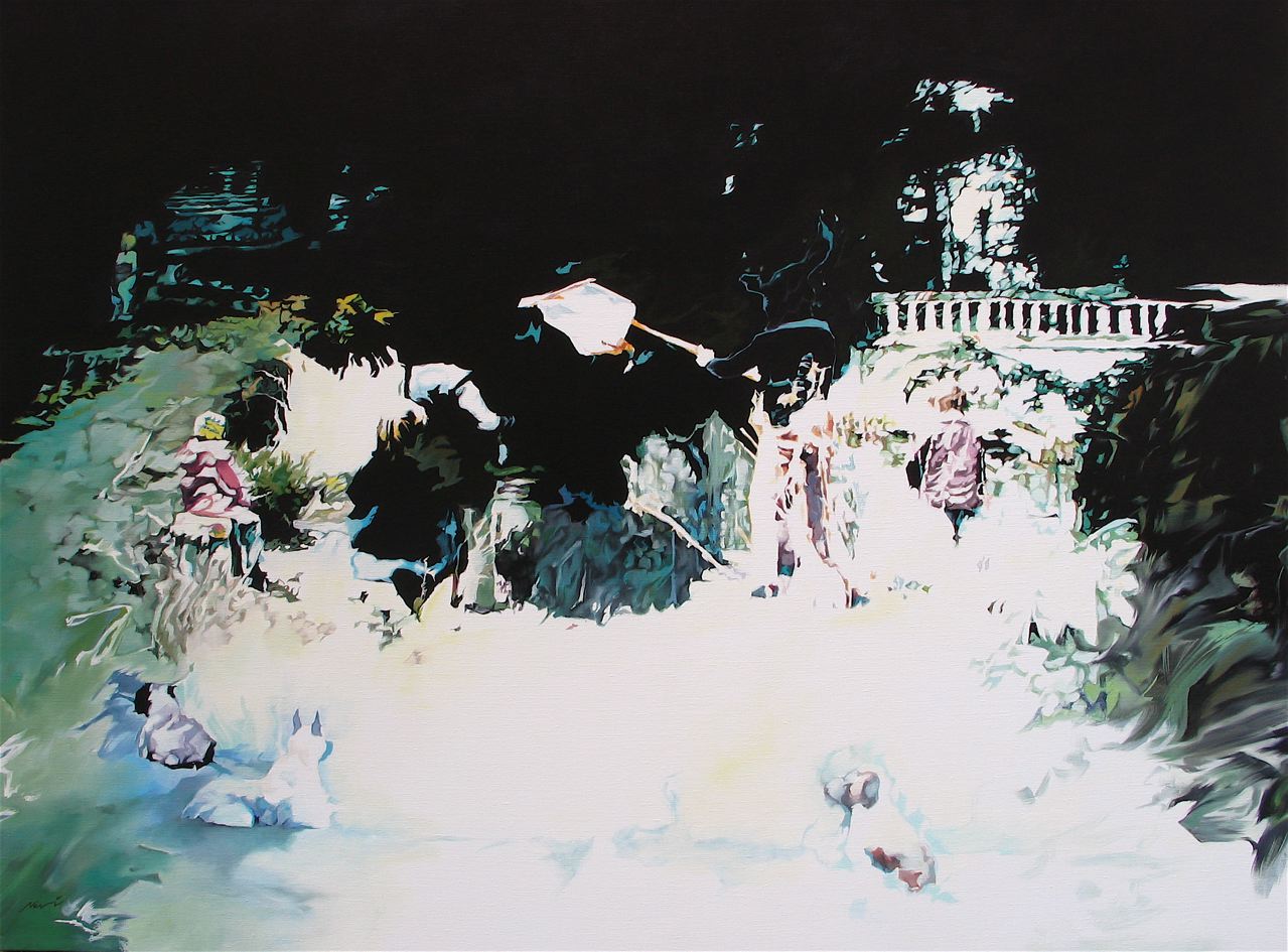 Barbara NAVI - Promenons-nous, technique mixte, 162 x 130 cm, 2008 Barbara NAVI - Promenons-nous, technique mixte, 162 x 130 cm, 2008