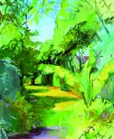 CHRISTIAN HACHE - LE GRAND JARDIN - 100x81 cm - 2011 huile sur toile CHRISTIAN HACHE - LE GRAND JARDIN - 100x81 cm - 2011 huile sur toile