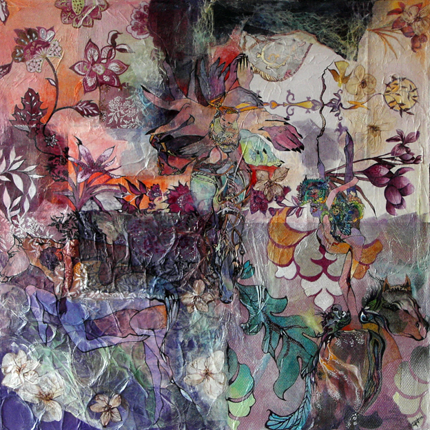 CLAIRE BONNAFOUX - Je, demain. 100x100cm. 2010. Technique mixte. CLAIRE BONNAFOUX - Je, demain. 100x100cm. 2010. Technique mixte.
