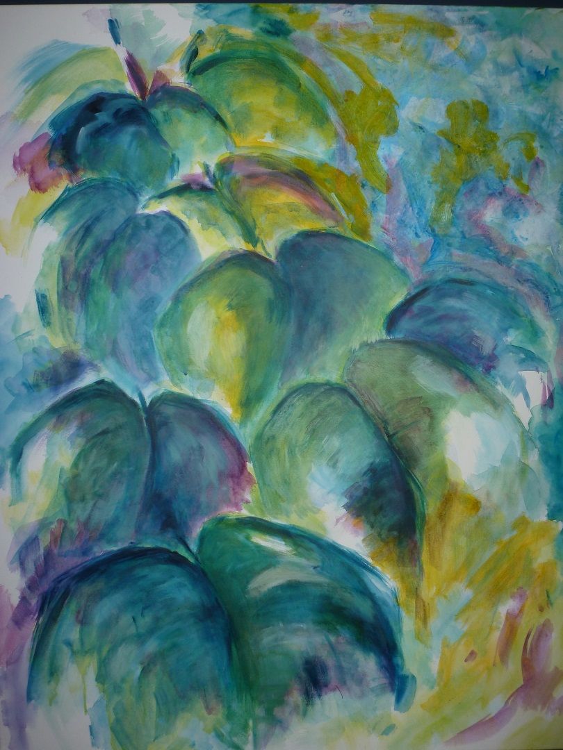 CLAUDINE LE NY - le lagon - 80/100 - 2010 - acrylique sur toile CLAUDINE LE NY - le lagon - 80/100 - 2010 - acrylique sur toile