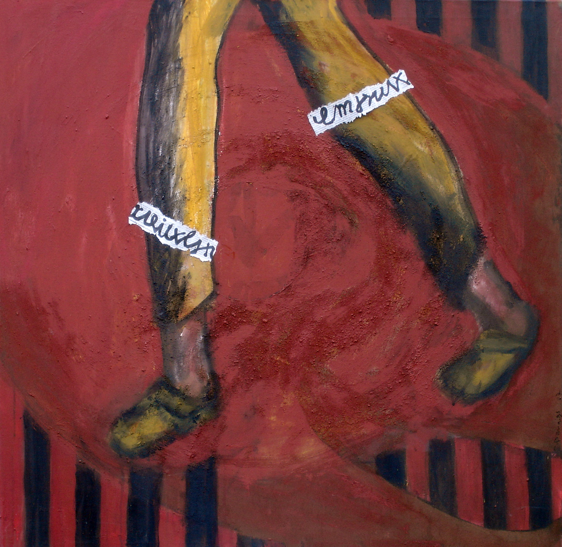 COLETTE BANAIGS - où vas-tu?100x100 acryl. terres collage 2006 COLETTE BANAIGS - où vas-tu?100x100 acryl. terres collage 2006