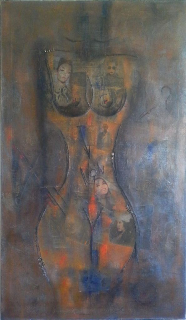 CORINNE BERTHEAS DUMONT - Quand les matières se rencontrent 128x77 Toile de jute, sacs plastique, raphia. CORINNE BERTHEAS DUMONT - Quand les matières se rencontrent 128x77 Toile de jute, sacs plastique, raphia.