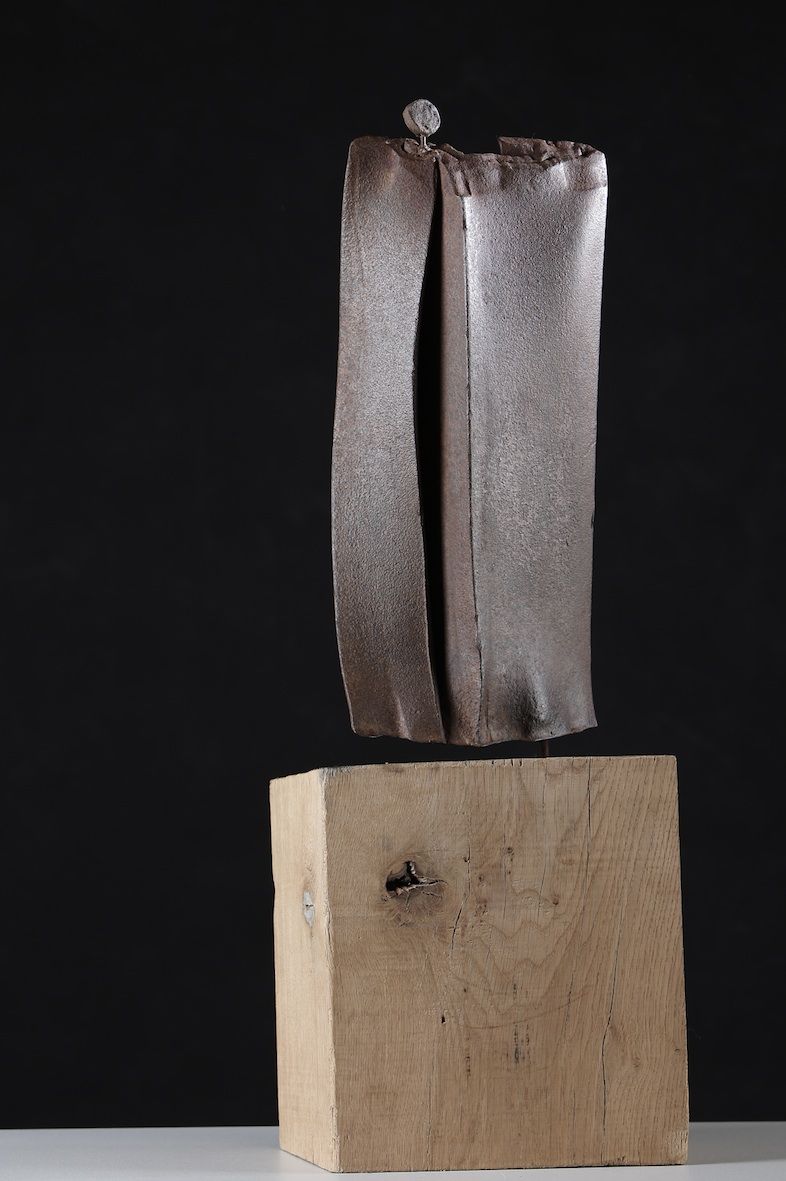 Catherine MAUCOURT - 2011 - couple rouge - métal - 10x20x45 cm sur bois Catherine MAUCOURT - 2011 - couple rouge - métal - 10x20x45 cm sur bois