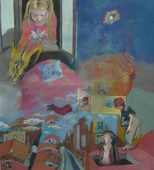 Christophe DE ANGELI - 134 x 144 cm, crayon de couleur sur papier, 2009 Christophe DE ANGELI - 134 x 144 cm, crayon de couleur sur papier, 2009