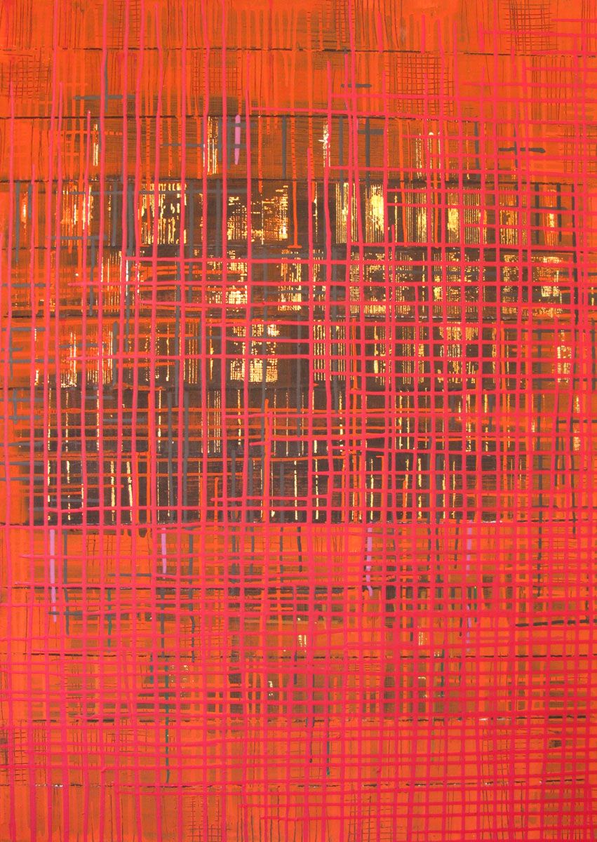 Claire CHAVAGNAC BRUGNON (de) - Brocard 146x89cm, 2009, silice, pigments, liant sur toile Claire CHAVAGNAC BRUGNON (de) - Brocard 146x89cm, 2009, silice, pigments, liant sur toile